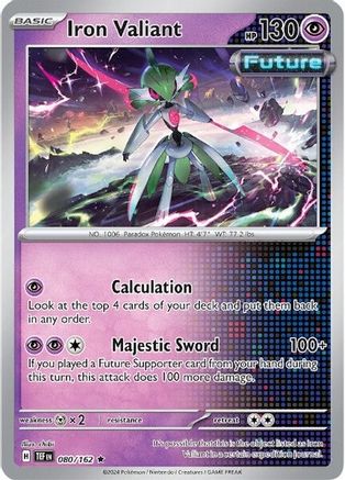 Iron Valiant - 080/162 (80) Rare Reverse Holofoil