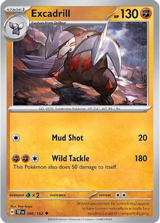 Excadrill - 086/162 (86) Uncommon Reverse Holofoil