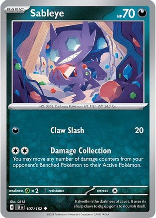 Sableye (107) Uncommon Reverse Holofoil