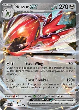 Scizor ex - 111/162 (111) Double Rare Holofoil