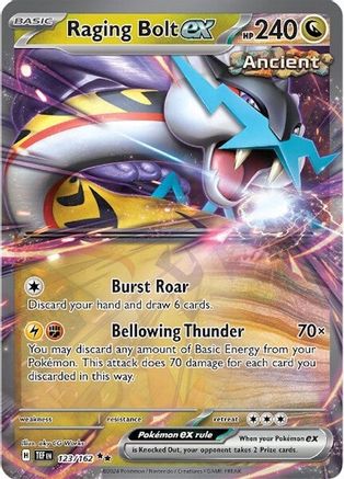Raging Bolt ex - 123/162 (123) Double Rare Holofoil