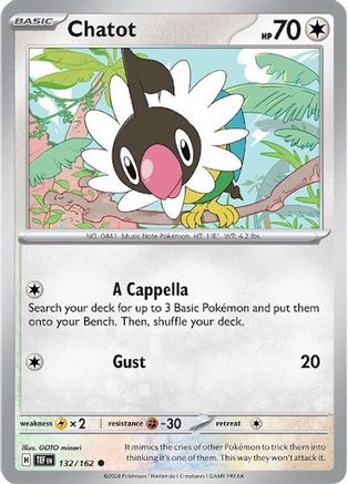 Chatot - 132/162 (132) Common Reverse Holofoil