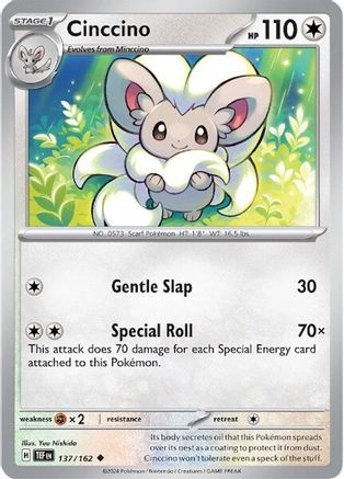 Cinccino - 137/162 (137) Uncommon Reverse Holofoil