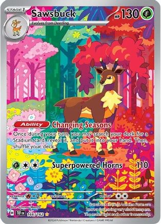 Sawsbuck - 166/162 (166) Illustration Rare Holofoil