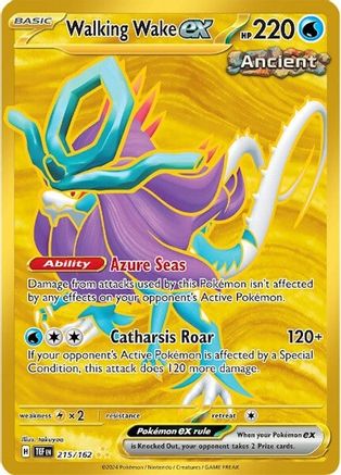 Walking Wake ex - 215/162 (215) Hyper Rare Holofoil