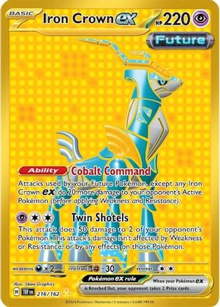 Iron Crown ex - 216/162 (216) Hyper Rare Holofoil