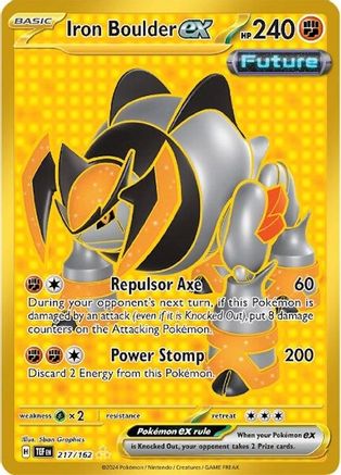 Iron Boulder ex - 217/162 (217) Hyper Rare Holofoil