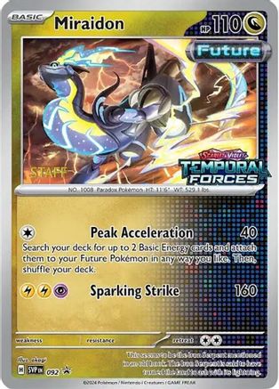 Miraidon - 092 (Prerelease) [Staff] (92) Promo Holofoil
