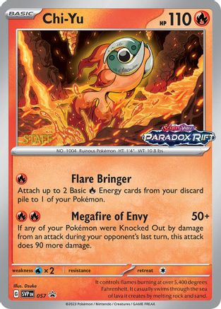Chi-Yu - 057 (Prerelease) [Staff] (57) Promo Holofoil