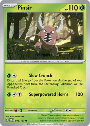 Pinsir - 003/167 (3) Common Reverse Holofoil