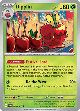 Dipplin - 018/167 (18) Uncommon Reverse Holofoil