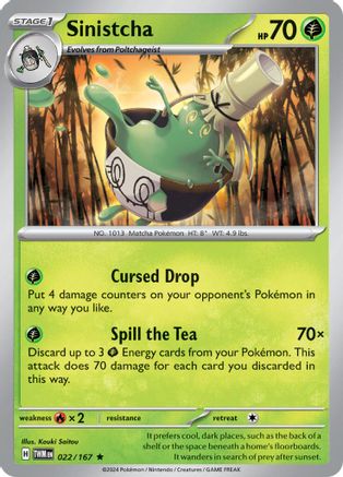Sinistcha (22) Rare Reverse Holofoil