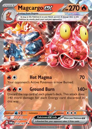 Magcargo ex - 029/167 (29) Double Rare Holofoil