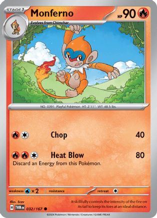 Monferno (32) Common Reverse Holofoil