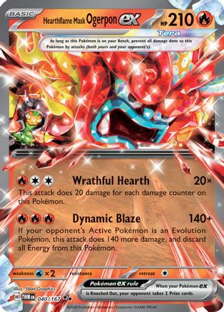 Hearthflame Mask Ogerpon ex - 040/167 (40) Double Rare Holofoil