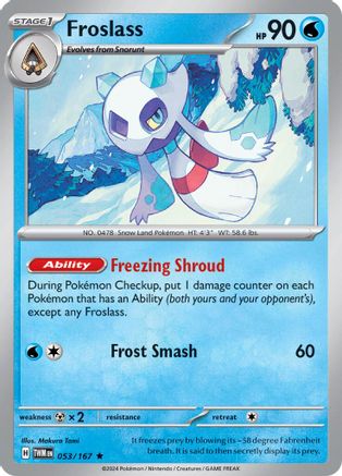 Froslass - 053/167 (53) Rare Reverse Holofoil