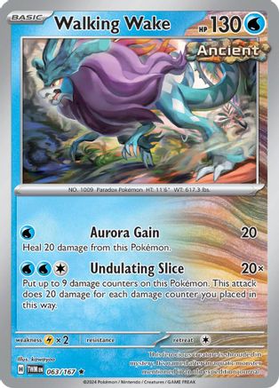 Walking Wake (63) Rare Reverse Holofoil