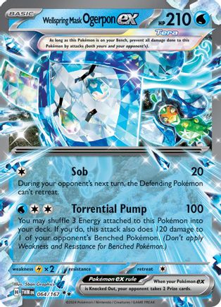 Wellspring Mask Ogerpon ex - 064/167 (64) Double Rare Holofoil