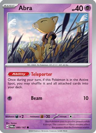 Abra (80) Common Reverse Holofoil