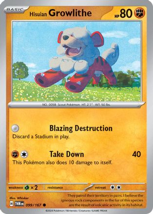 Hisuian Growlithe - 099/167 (99) Common