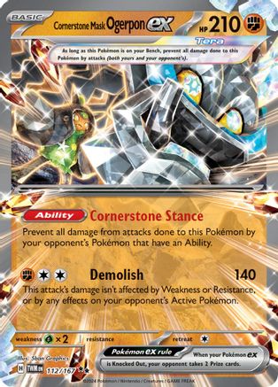 Cornerstone Mask Ogerpon ex - 112/167 (112) Double Rare Holofoil