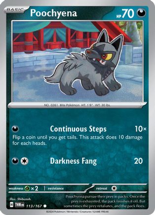 Poochyena (113) Common Reverse Holofoil