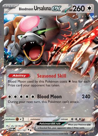 Bloodmoon Ursaluna ex - 141/167 (141) Double Rare Holofoil