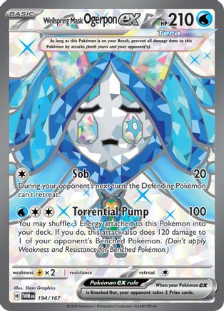 Wellspring Mask Ogerpon ex - 194/167 (194) Ultra Rare Holofoil
