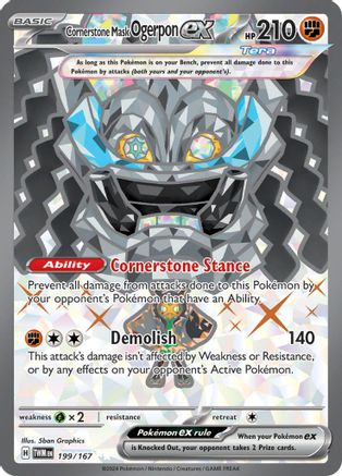 Cornerstone Mask Ogerpon ex - 199/167 (199) Ultra Rare Holofoil
