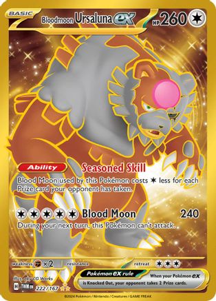 Bloodmoon Ursaluna ex - 222/167 (222) Hyper Rare Holofoil