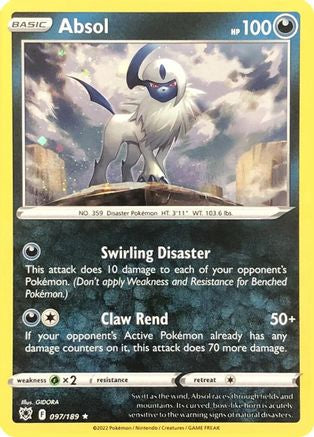 Absol - 097/189 (Cosmos Holo) (97) Rare Holofoil