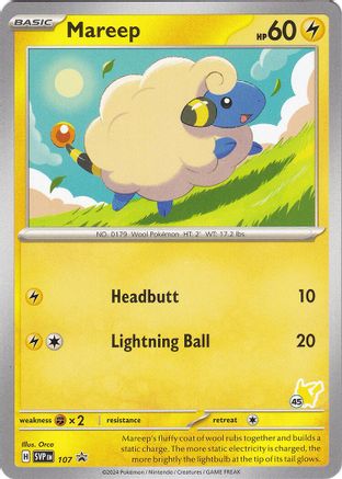 Mareep - Pikachu 45 (107) Promo