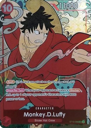 Monkey.D.Luffy (English Version 1st Anniversary Set) (ST10-006) - One Piece Promotion Cards Foil (Cabinet-NM)