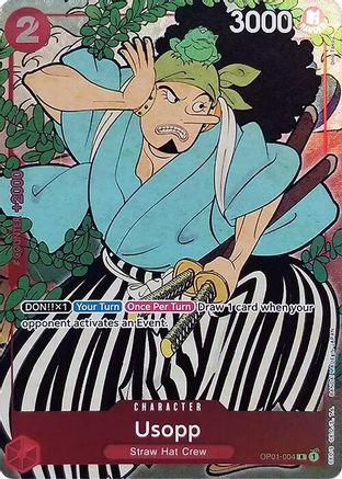 Usopp (English Version 1st Anniversary Set) (OP01-004) - One Piece Promotion Cards Foil (Cabinet-NM)