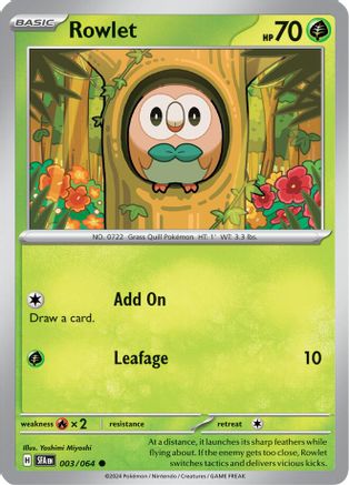 Rowlet (3) Common Reverse Holofoil