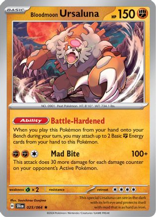 Bloodmoon Ursaluna (25) Rare Reverse Holofoil