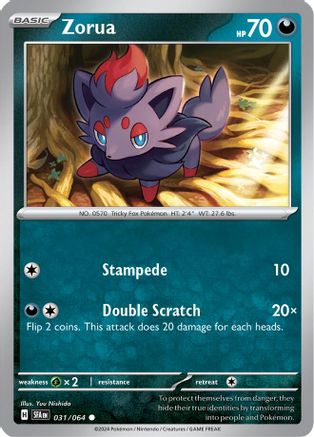 Zorua - 031/064 (31) Common Reverse Holofoil