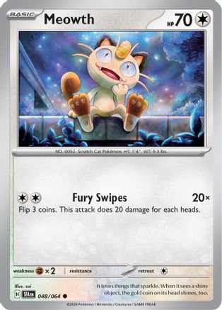 Meowth (48) Common Reverse Holofoil