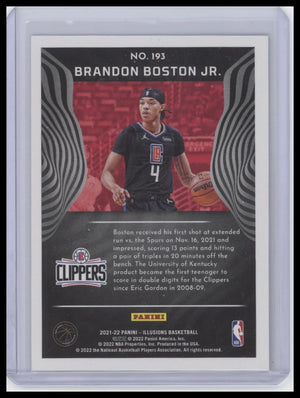 2021-22 Panini Illusions #193 Brandon Boston Jr.
