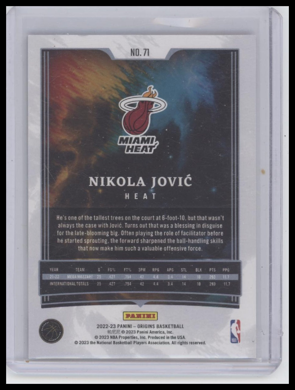 2022-23 Panini Origins #71 Nikola Jovic