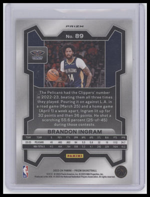 2023-24 Panini Prizm #89 Brandon Ingram Prizms Red Ice