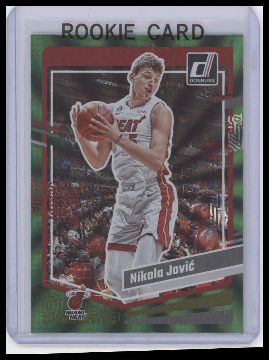 2023-24 Donruss #111 Nikola Jovic Green Laser Holo