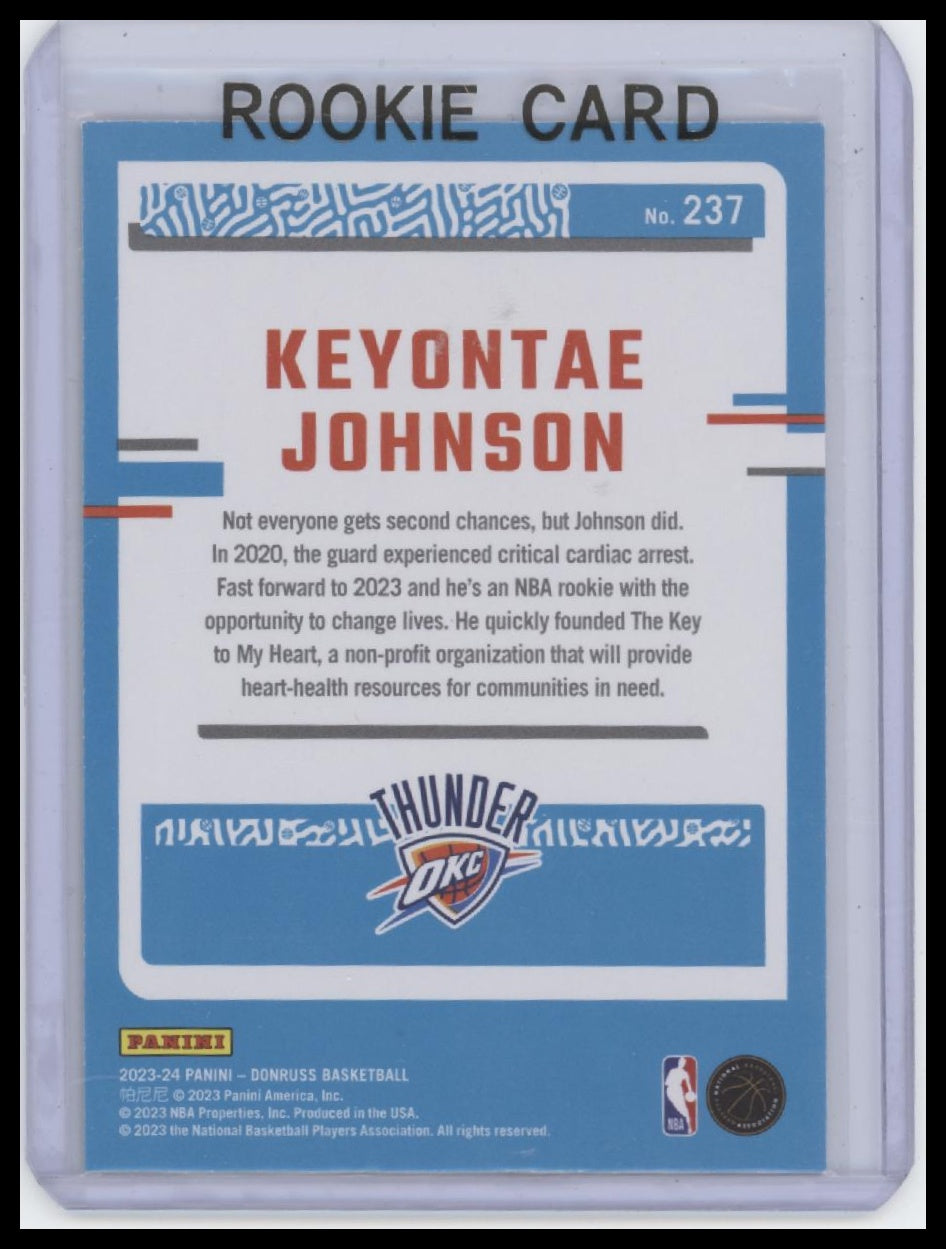 2023-24 Donruss #237 Keyontae Johnson Green Laser Holo