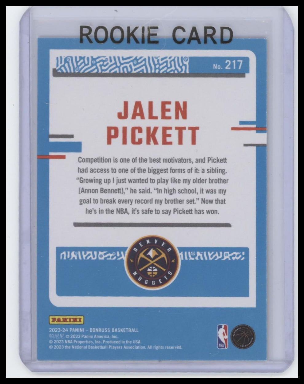 2023-24 Donruss #217 Jalen Pickett Green Laser Holo