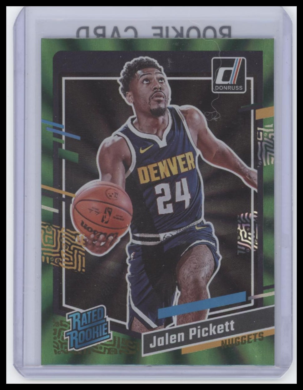 2023-24 Donruss #217 Jalen Pickett Green Laser Holo