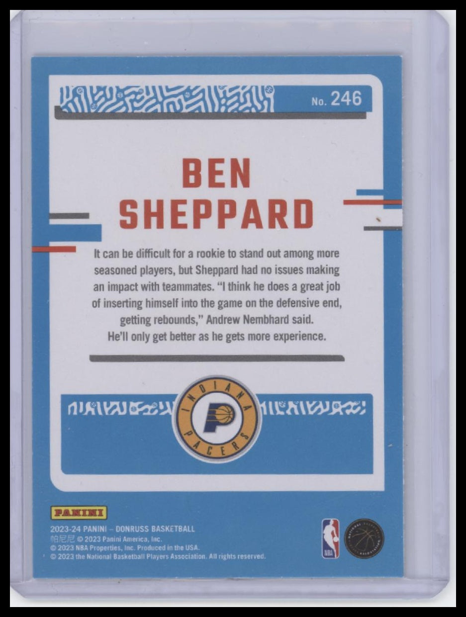 2023-24 Donruss #246 Ben Sheppard Green Laser Holo