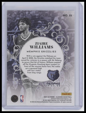 2021-22 Panini Illusions #35 Ziaire Williams King of Cards
