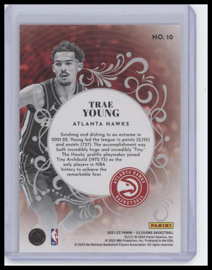 2021-22 Panini Illusions #10 Trae Young King of Cards