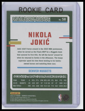 2023-24 Donruss #58 Nikola Jokic Green Laser Holo