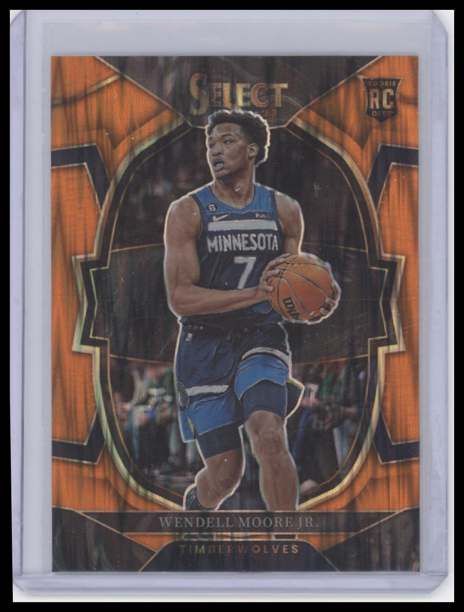 2022-23 Panini Select #73 Wendell Moore Jr. Orange Flash Prizms